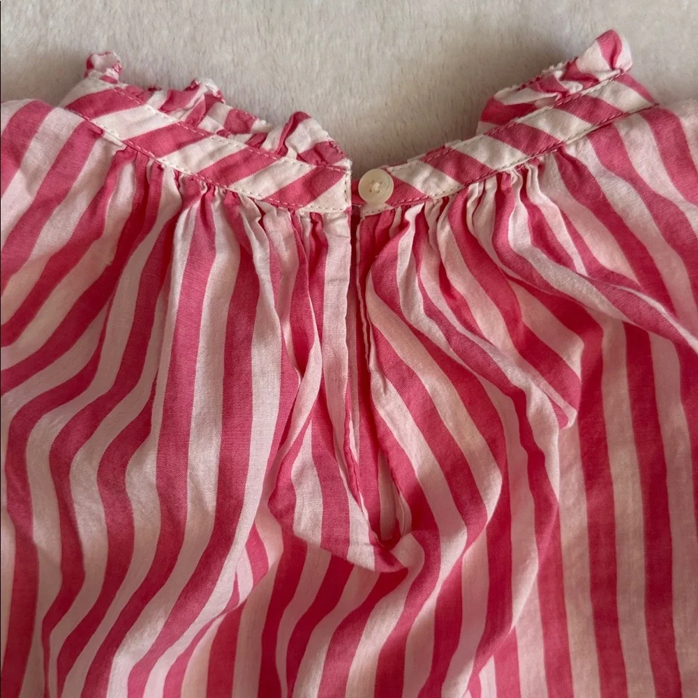 {Anthro} Birds of Paradis by Trovata | Carla Stripe High Neck Ruffle Top $248 S - Picture 11 of 16
